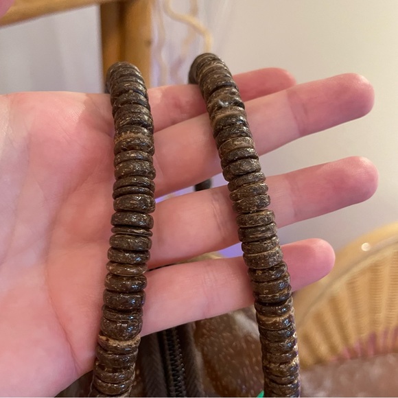 90s Hawaiian Coconut Purse Mini Handbag Clutch Puka Shell - Picture 9 of 9